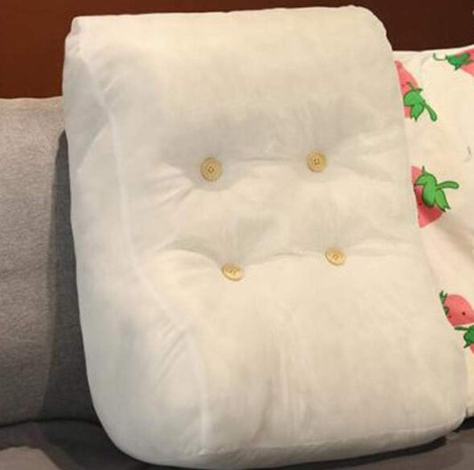 Soft Sofa Triangle Back Cushion Bed Wedge Pillow Cute Sitting in Bed Reading Pillow Adjustable Back Wedge Cushion Washable Waist Pillow (Pineapple, 55×40×20CM)