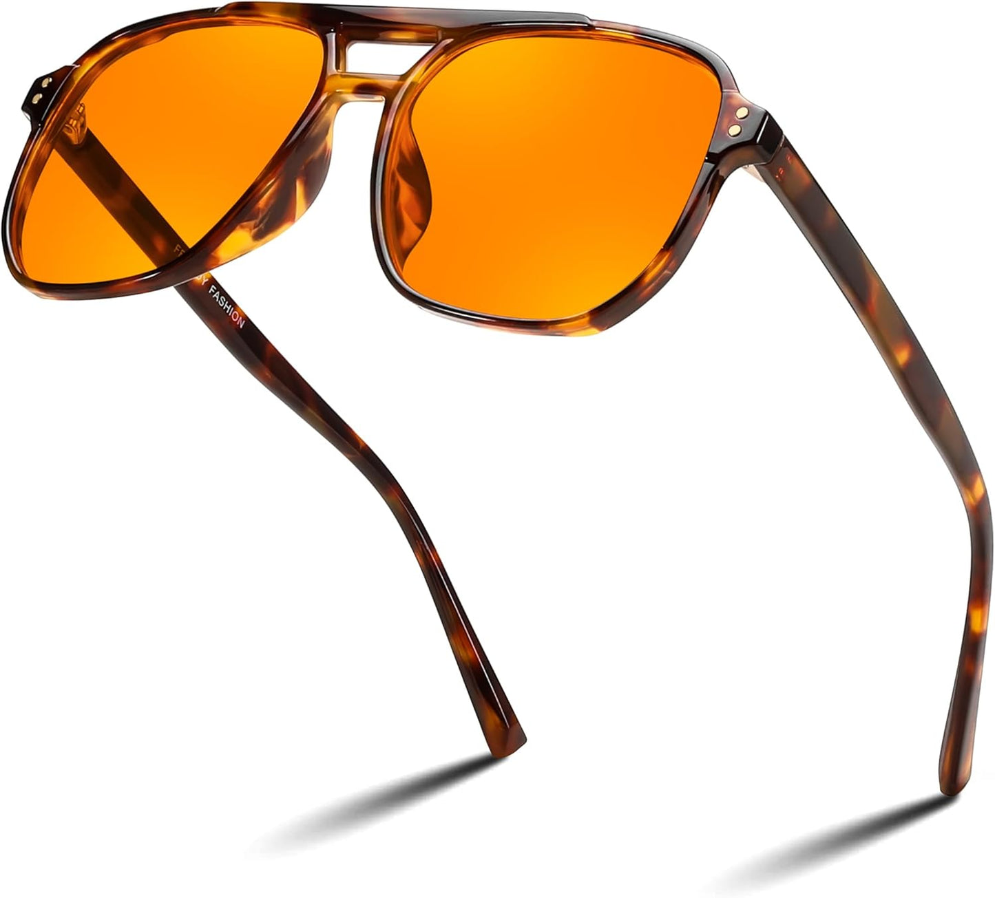 FEISEDY Amber Blue Light Glasses for Computer Gaming Orange/Yellow lens Anti Eyestrain Sleep Glasses G2835