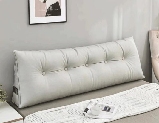 Headboards For Beds Lumbar Bed Pillow Reading Backrest Cushion Triangular Wedge Pillow Headboard Reading Backrest Cushion Headboard Bolster Support Pill(Size:100x20x50cm(39x7.8x20"),Color:silver gray)