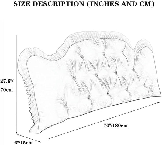 Double-Sided Velvet Pillow, Pregnancy Headboard Cushion Lumbar Pillows Detachable Support Cushion Wedge Reading Pillow Bed Rest Pillows(Pink,120cm)