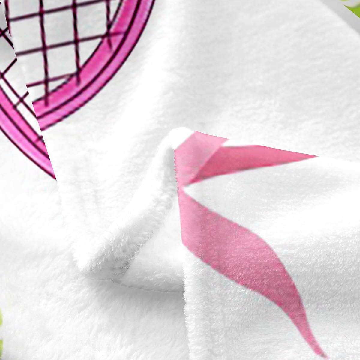 Wastercolor Tennis Sport Flannel Blanket for Kids Adults,Cute Sport Girls Theme Fuzzy Fleece Blankets Throw 50"x60",Tennis Ball Game Couch Bed Sofa Soft Cozy Kids Adults Teen Fleece