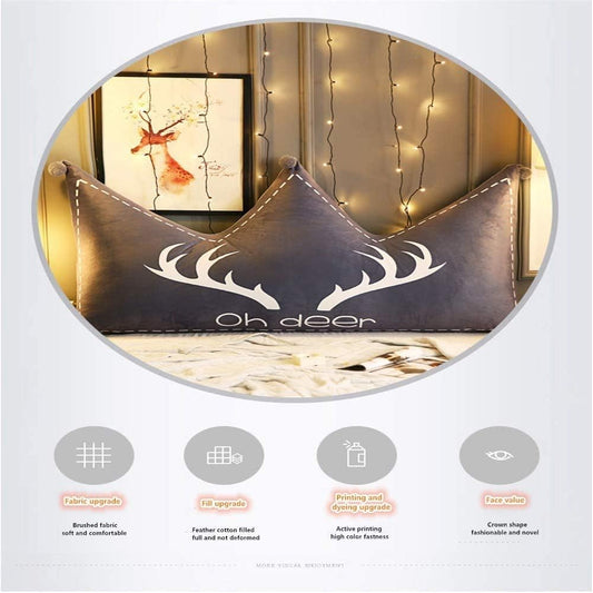 Cushion/Original Reading Crown Bedside Large Backrest Upholstered Headboard Reading Backrest Simple Headboard Positioning Support Pillow Removable Sofa Pillow Bed Head CushionA-60x40