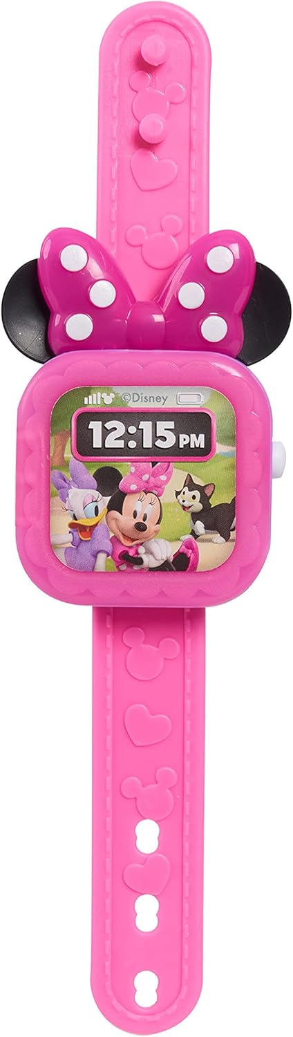 Disney Junior Minnie Mouse Play Smart Watch with Lights and Sounds, 3-pieces, Pretend Play, Kids Toys for Ages 3 Up by Just Play