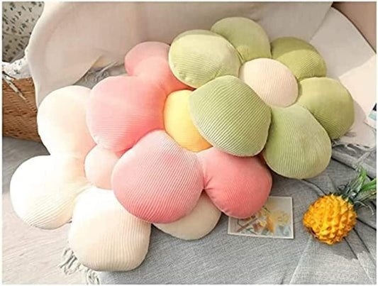 LEHU Flower Floor Pillow, Flower Shaped Seating Cushion -Cute Flowe Pillow for Girls Tweens Room Decor Floor Pillow for Reading and Lounging Comfy (Green Petals,23'')