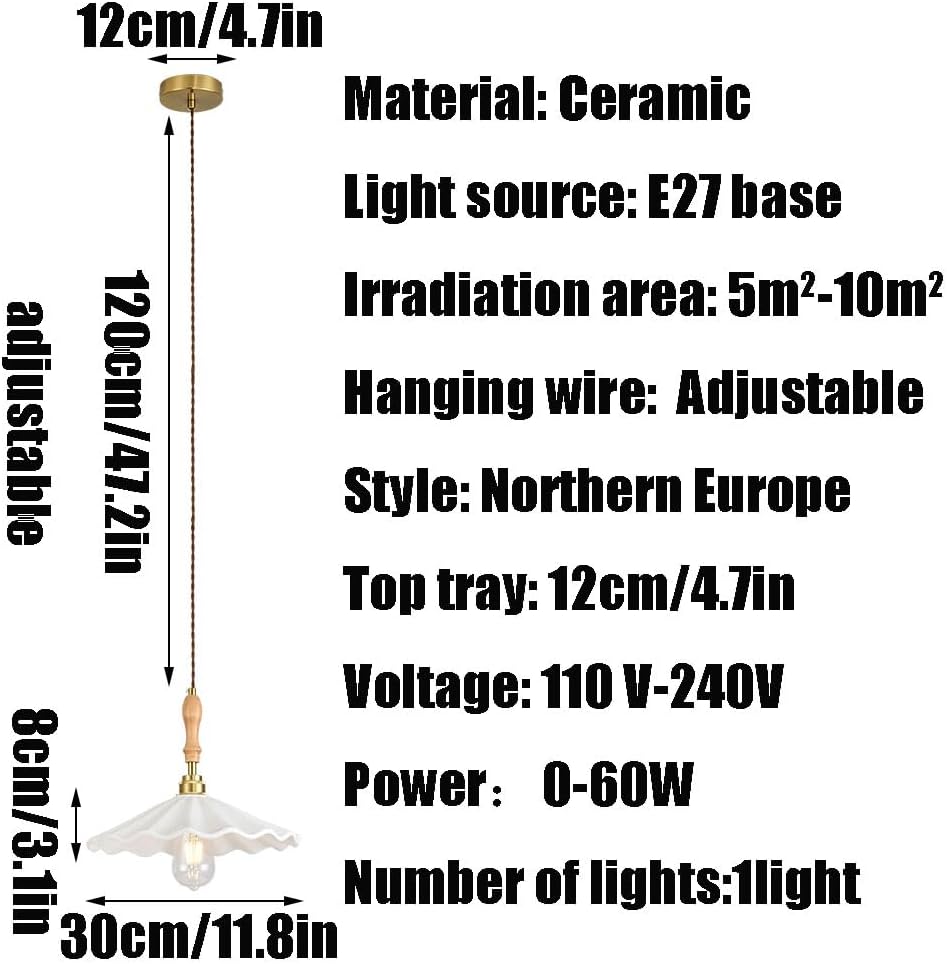 ZSJPDP Flush Mount Ceiling Lighting Fixtures,Japanese Minimalist Style Chandelier,Creative Lotus Leaf-Shaped Ceramic Hanging Lamp Lampshade,Study Bedroom Restaurant Decoration Pendant Light