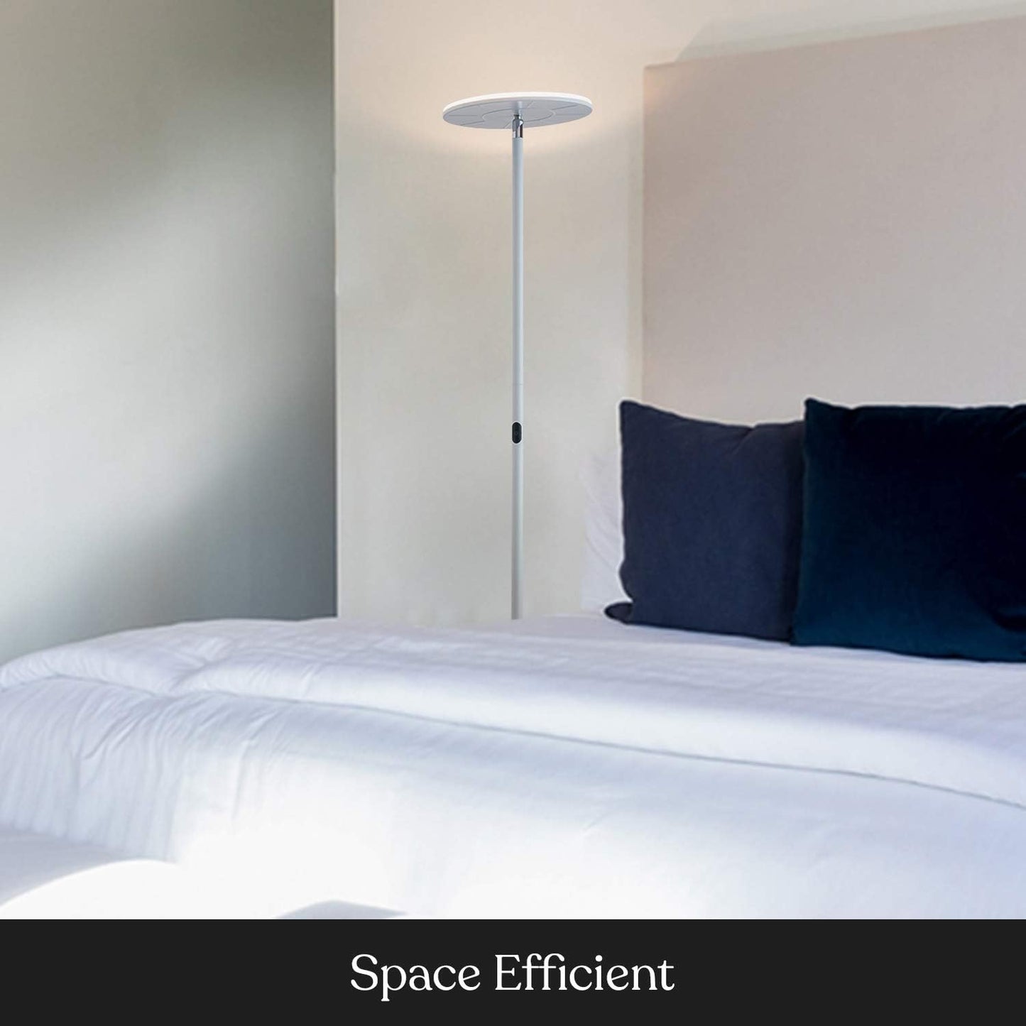 Brightech Sky Flux Dimmable LED Floor Lamp – Super Bright Floor Lamp with 3 Light Modes for Living Room, Office – Torchiere Standing Touch-Lamp, Tall Torch Lamp for Bedroom & Reading - White