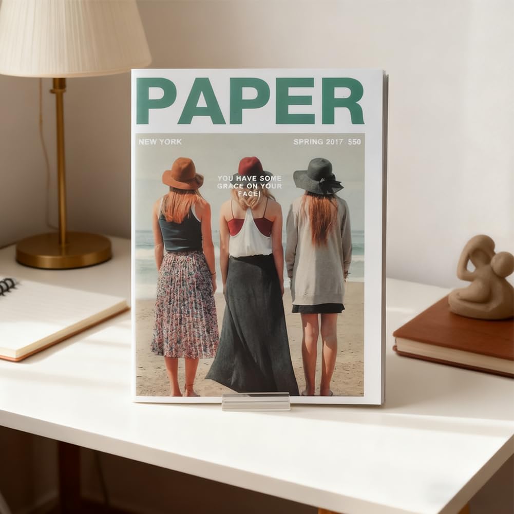 10 Pack Book Display Stands Adjustable Clear Easel Collector Display Holder Acrylic Book Easel Collector Display Stand for Comic Artwork Album CD Magazine Postcard Cookbooks Photos