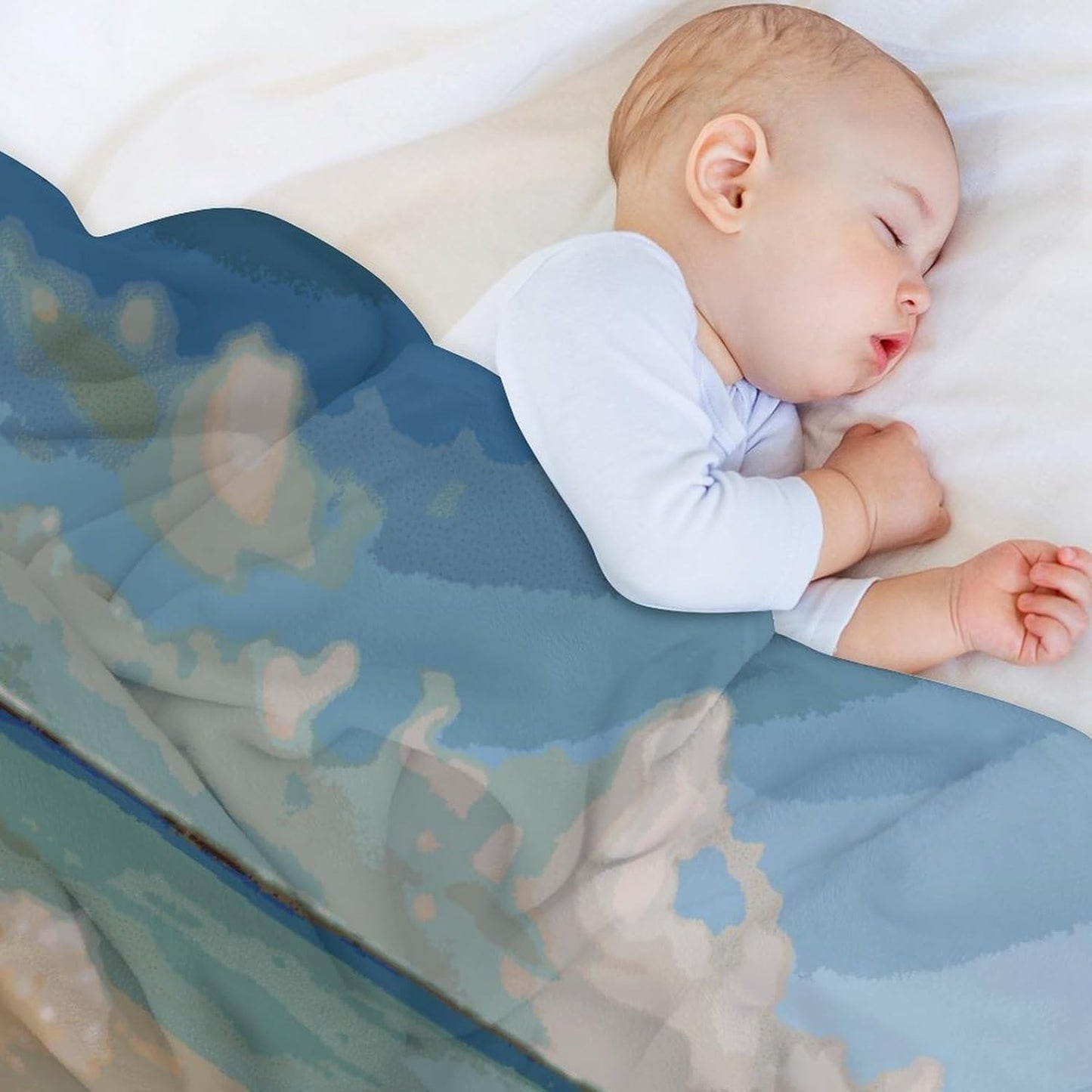 Seashells Starfish on Beach Blanket Super Soft Lightweight Throw Blanket Cute Cozy Warm Bed Blanket Decorative Fuzzy Blanket All-Season Home Decor Gift for Sofa Couch Living Room 50"*60"(130 * 150cm)