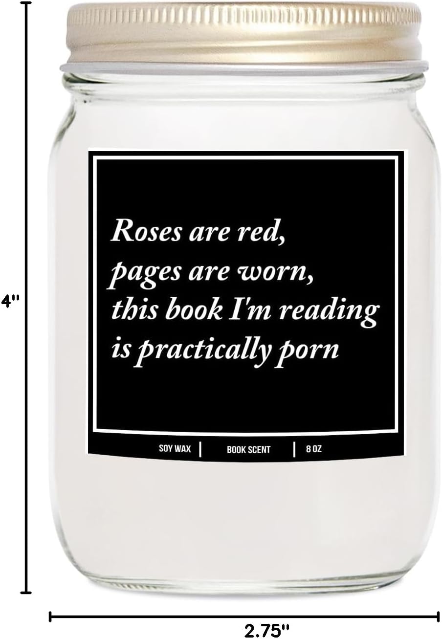 You Nique Designs Smut Candle 8oz - Adult Readers Gifts - Smutty Book Lovers Surprise Ideas, Funny Smut Reader Presents - Smut Book Merch - Smutty Reading, Smut Gifts