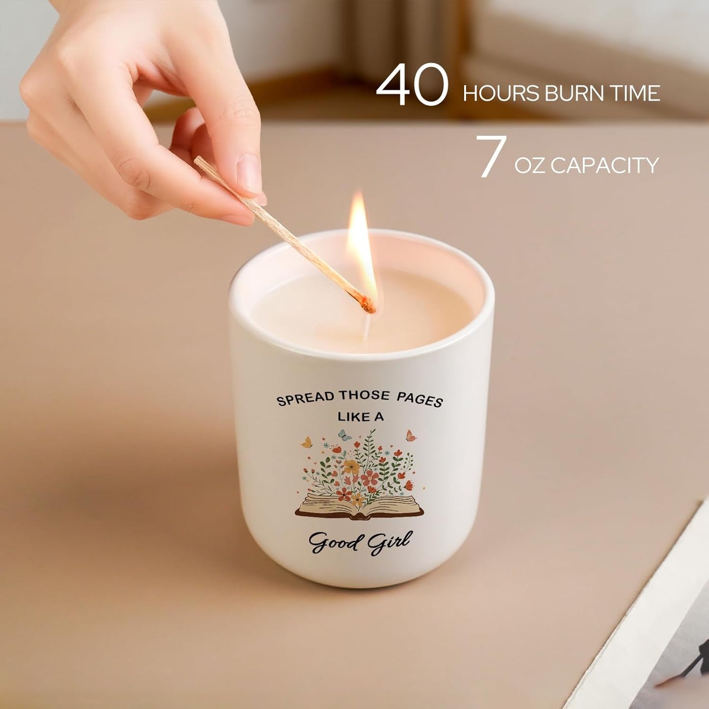 Book Lover Gifts for Women Men Readers - Scented Candles for Bookworms(7OZ) - Gifts for Book Lovers - Bookish Gift for Booktok Lovers