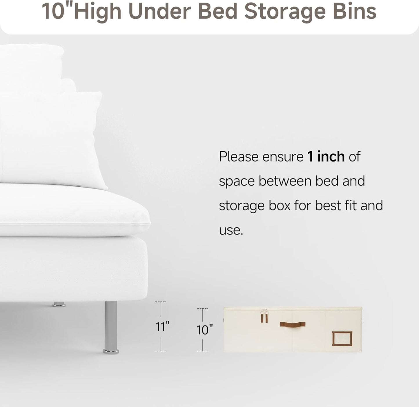 StorageWorks Under Bed Storage Bins, 10'' Underbed Storage Containers with Lid, 77L Clothes Organizer for Bedding, Blankets, Sweaters, Shoes, 2-Pack