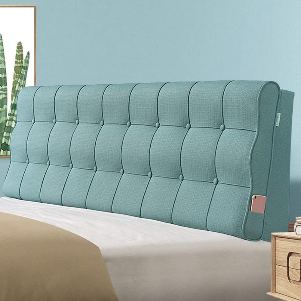 Headboard Bedside Cushion Pads Cloth Art Soft Case Large Back Breathable Do Not Collapse, with Headboard/No Headboard, 6 Colors, 5 Sizes (Color : 5#-with headboard, Size : 120CM)