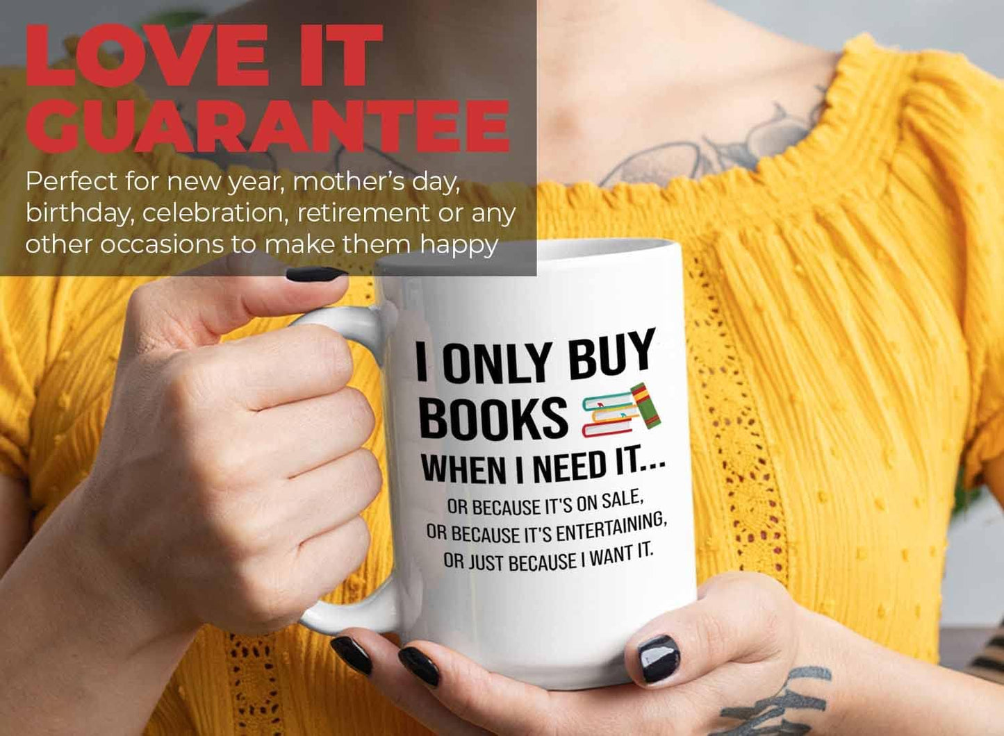 Bubble Hugs Book lovers Coffee Mug 15oz White - Only Buy Books - Author Writer Library Library Editor Introvert Book Lovers Cat Lover Chill Relax Bookworm Reading