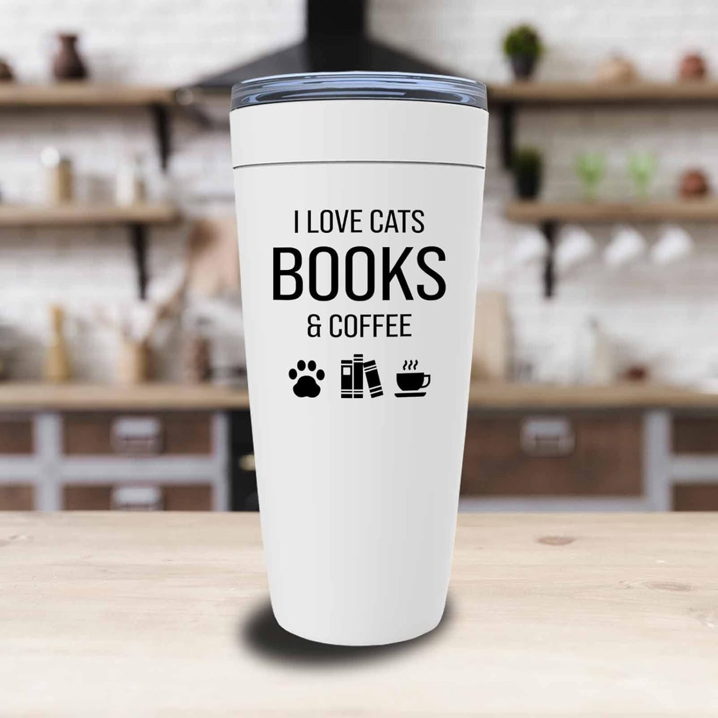 Book lovers White Edition Viking Tumbler 20oz - Cats Books Coffee - Author Writer Library Editor Introvert Lovers Cat Chill Relax Bookworm Reading