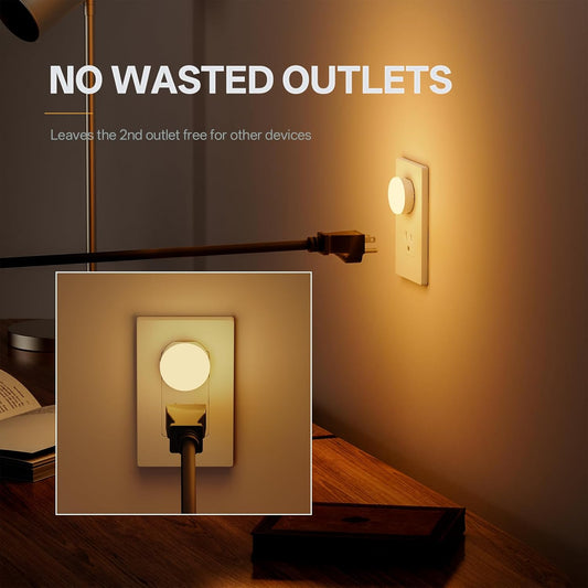 Night Light Plug in, Dimmable LED Mini Nightlights for Kids, Auto Dusk to Dawn Sensor, Automatic On and Off Night Lamp for Hallway,Bedroom, Stairway, 3 Brightness, Energy Efficient, 3CCT, 6Pack