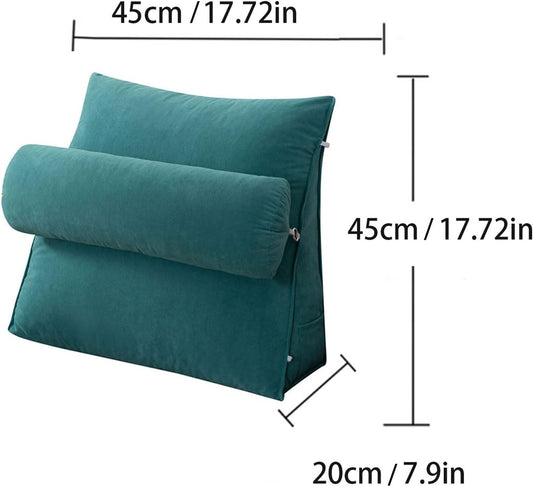 Reading Pillow for Bed Triangular | Multifunctional Sofa and Bedside Cushion | Reading Back Support Rest Pillow |,Bed Rest Pillow with Support Arms,Back Support Cushion for Adults Watching