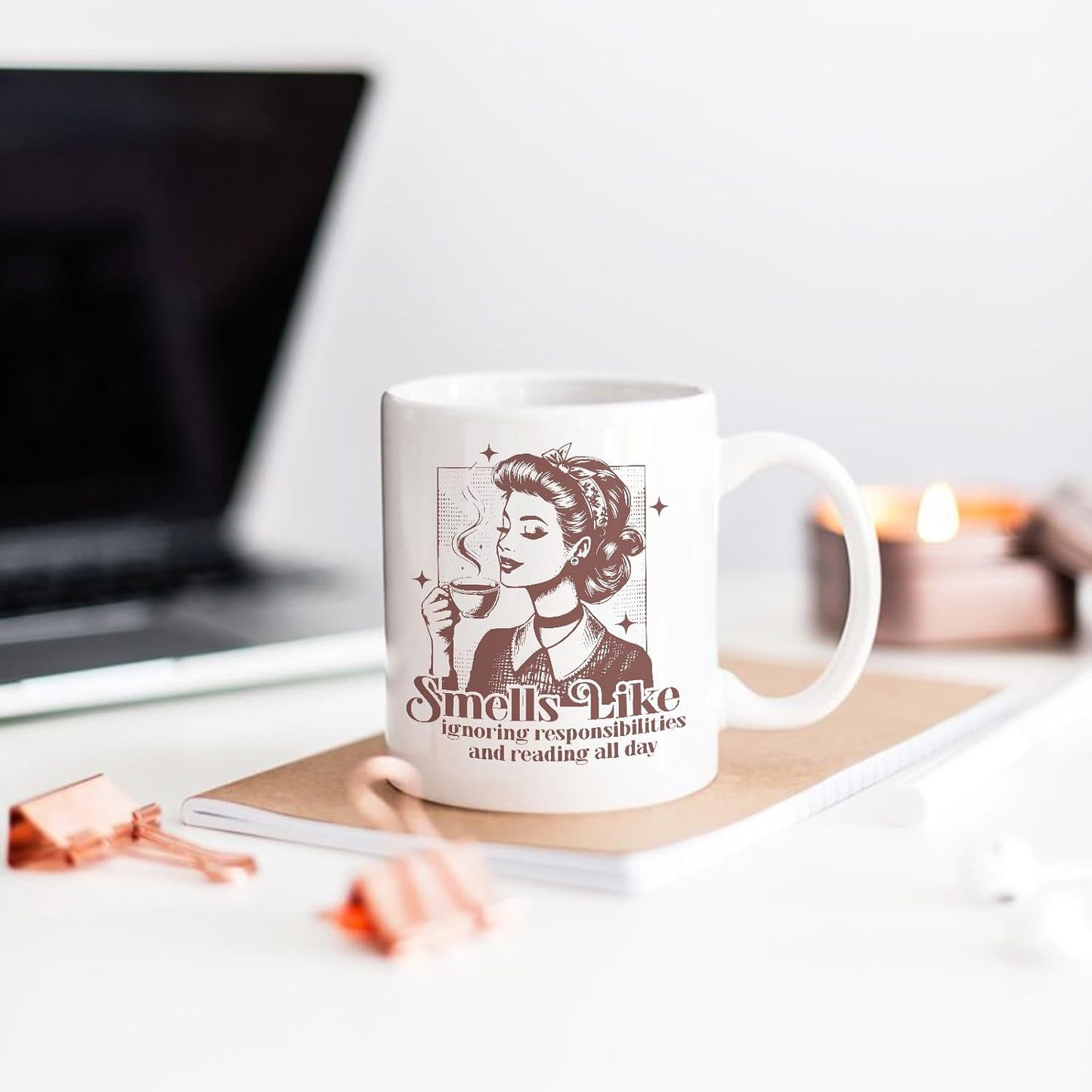 Book Lovers Gifts for Women, Gifts for Book Lovers Women, Book Club Gifts for Readers Bookish Gifts, Book Themed Gifts Book Accessories Book Lovers Coffee Mug for Women, Reading All Day Gifts