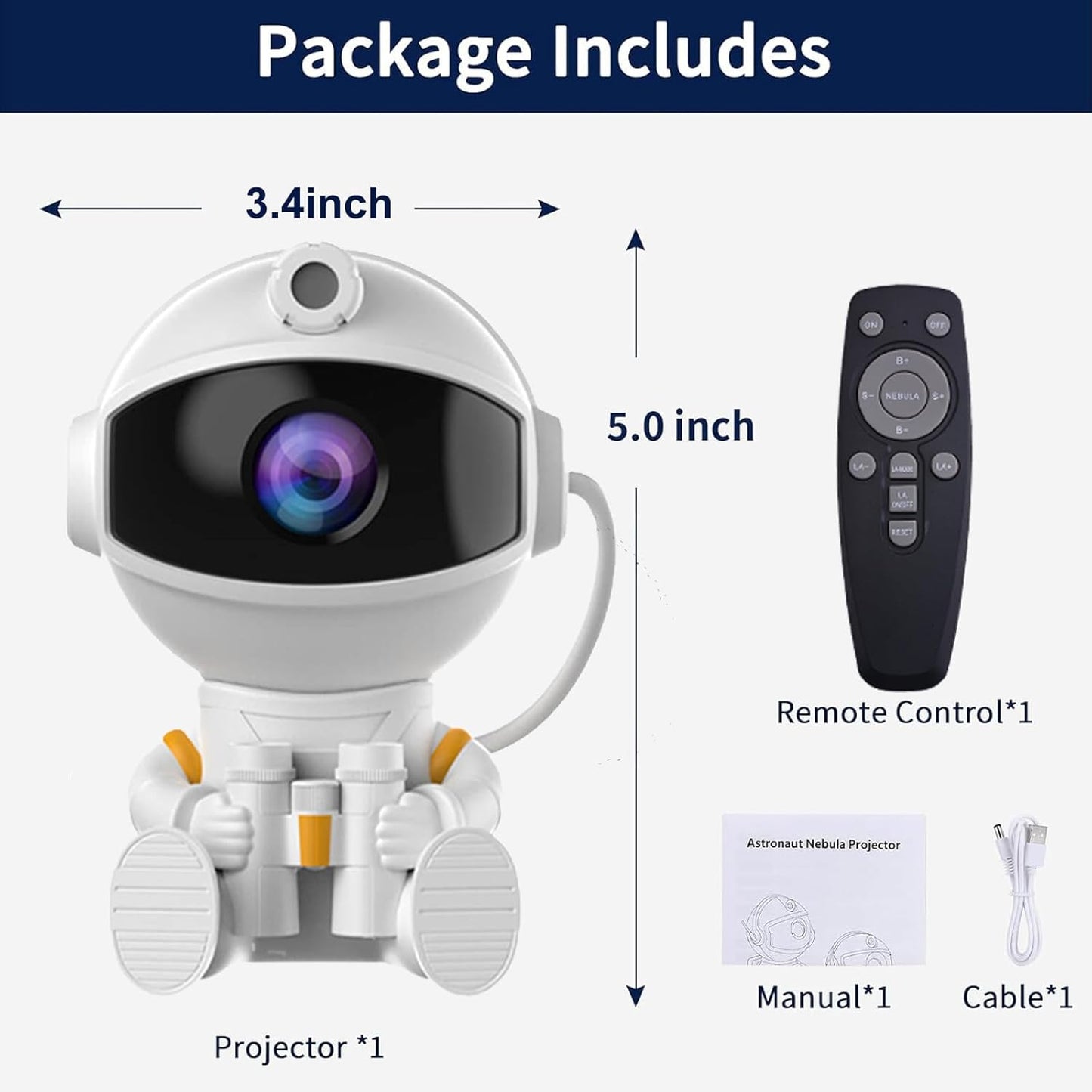 Astronaut Galaxy Night Light Projector for Bedroom - Star Lights Ceiling Projector with Remote Control & Timer, Upgrade LED Starry Lamp for Kids Boys Girls Room Decor, Unique Christmas Birthday Gifts