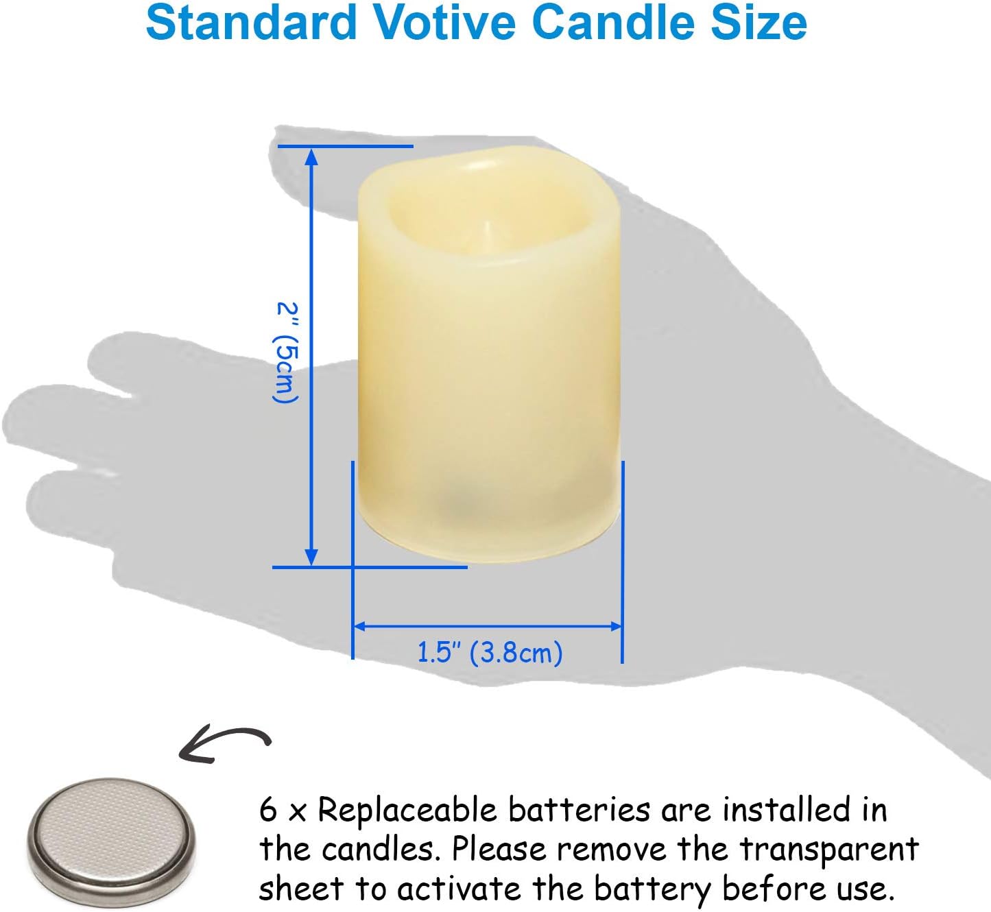 Flameless Flickering LED Votive Tealight Candles Battery Operated with Timer / 6 Hours On and 18 Hours Off Per Cycle, LED Tea Light Candles for Outdoor Halloween Pumpkin Light Christmas Decorations