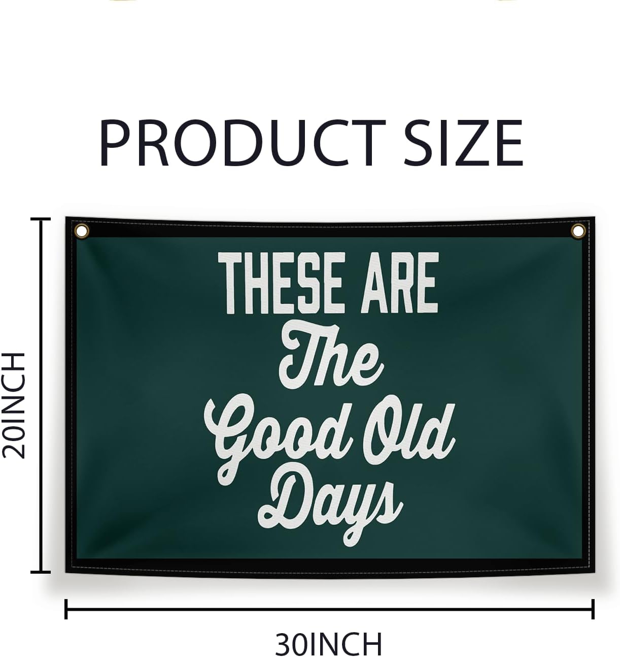 These Are The Good Old Days Sign Canvas Flag, Inspirational Vintage Decor, Door Sign Hanging Banner for Bedroom Livingroom, Retro Flag 30x20 Inch