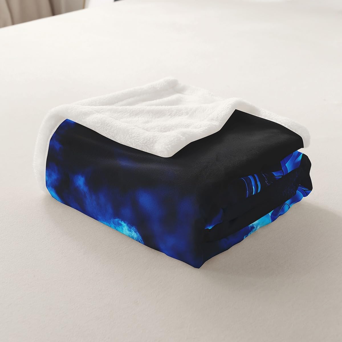 Boys Sports Car Blanket,Cool Blue Race Car Plush Blanket Queen 90x90 for Kids Teens,3D Foggy Racing Cars Throw Blankets,Extreme Sports Theme Fleece Fuzzy Blankets Racing Games Race Cars Room Decor