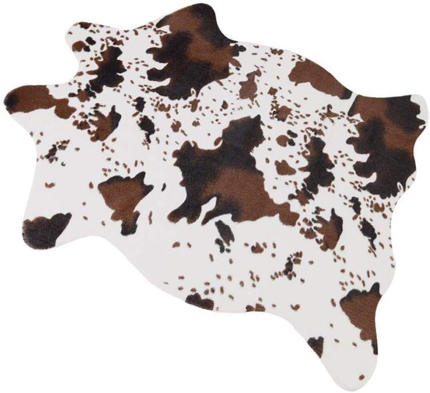 MustMat Cow Print Rug,Faux Cowhide Area Rug for Bedroom,Nursery,Living Room,Western Party Decorations 2'6''×3'7''