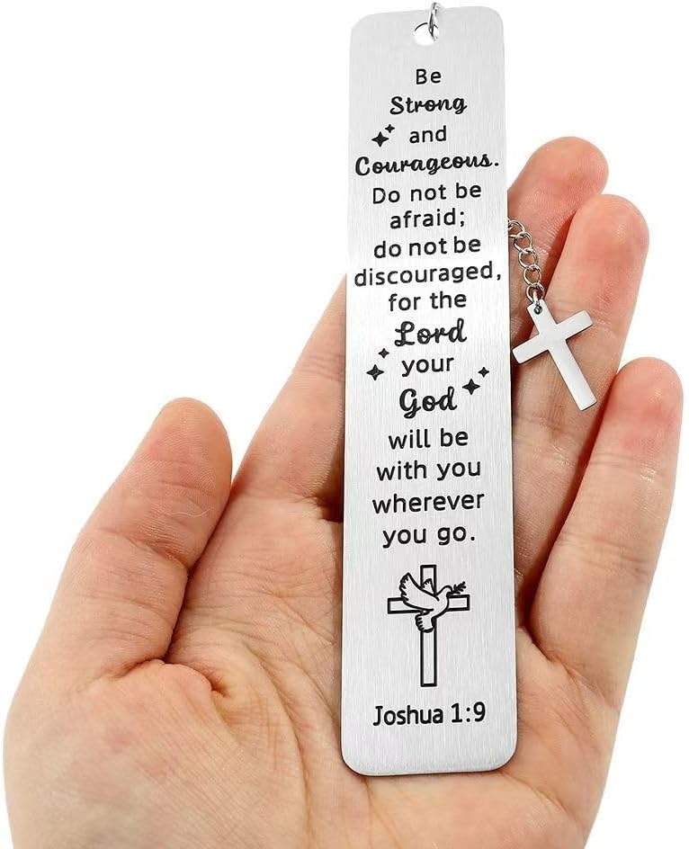 Bible Bookmark, Christian Religious Bookmarks for Book Lovers Women Men Adults Teen Girls Boys, Inspirational Gifts for Baptism First Communion Graduation Birthday Christmas Easter Readers Coworkers