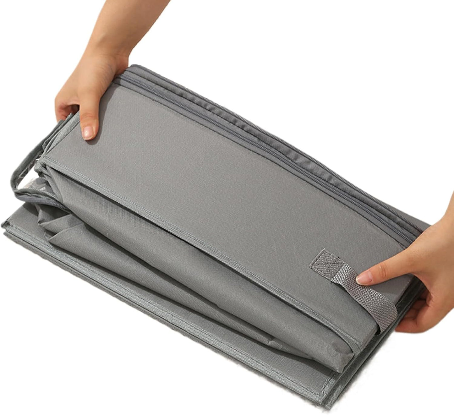 Under Bed Storage Containers | Large Capacity Foldable Self-Compressing Bins | Under The Bed Storage | for Quilts Blankets Seasonal Clothing Bedding Closet Garage Basement Attic Bedroom Home