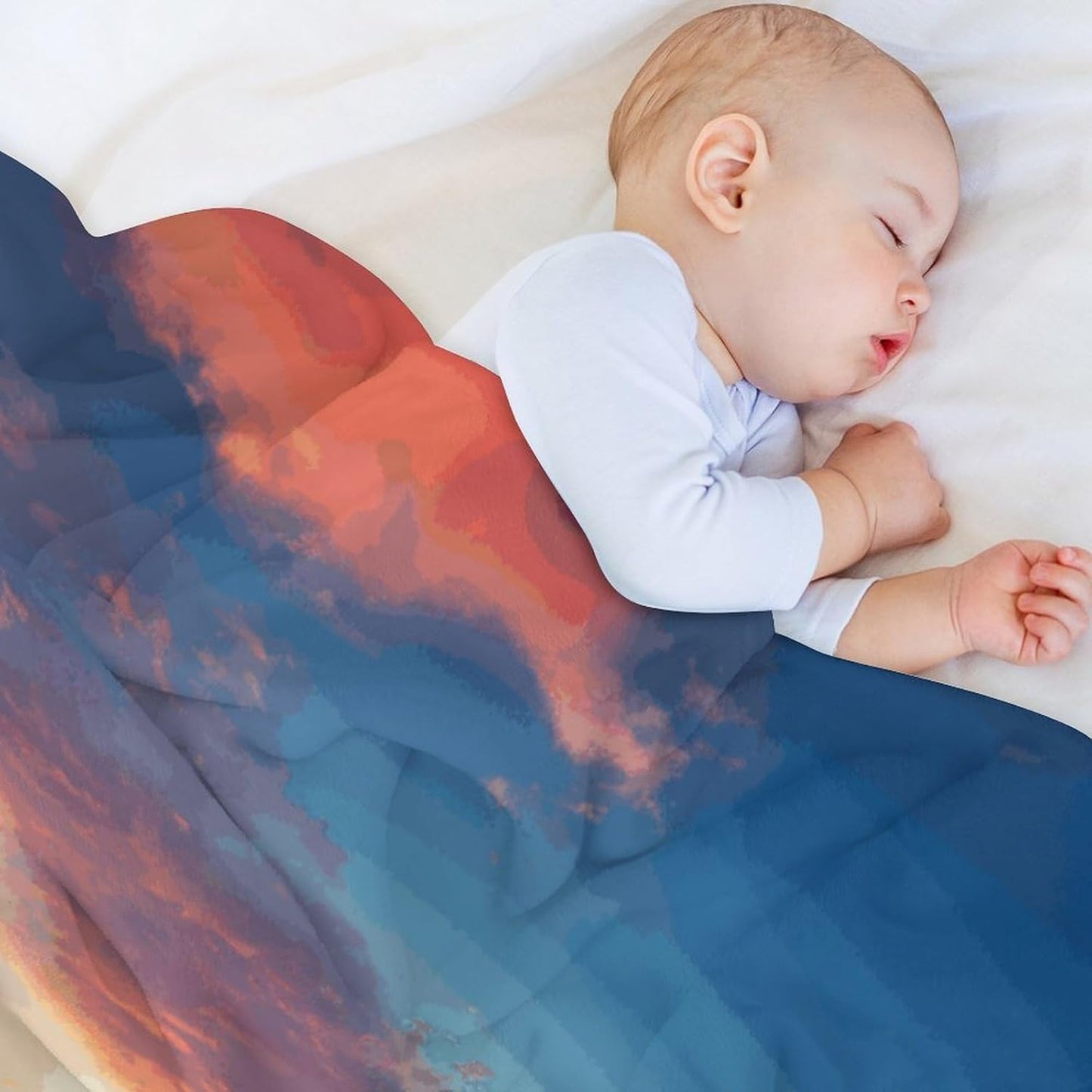 Ocean and Sunset Throw Blanket for Couch Super Soft Warm Lightweight Throw Blankets Cozy Flannel Bed Blanket Cute Decorative Blankets for All Seasons Home Decor Gift 40"*50" (100 * 130cm)