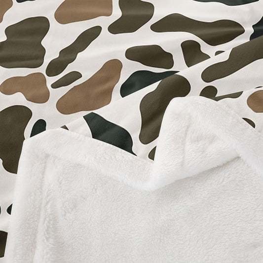 Feelyou Camo Throw Blanket Black White Soft Fleece Sherpa Cozy Fuzzy Plush Warm Wild Hunting Fuzzy Plush Throw Farmhouse Cabin Rustic Baby 30"x40" Animal for Bed Couch Living Room