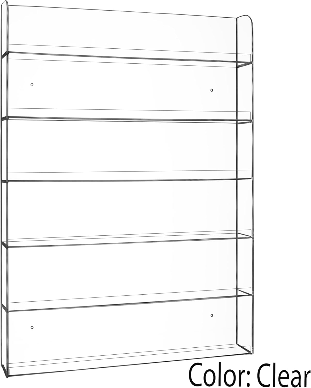AMT Acrylic Nail Polish Racks for the Wall, Clear Nail Polish Display, Essential Oils Organizer. Holds up to 96 Bottles. Plus a Microfiber Cloth for Cleaning Purposes
