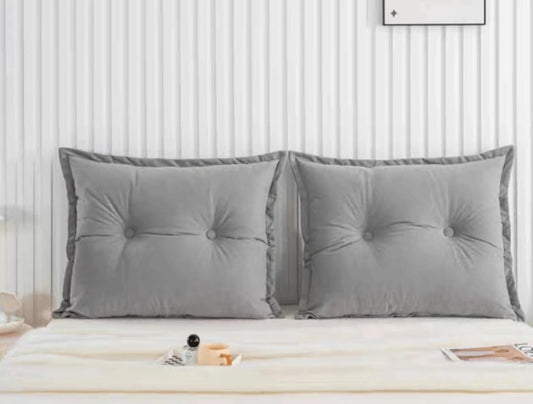 Large Pillow Headboard Tatami Combination Reading Cushion The Waist Lumbar Pad Sofa Pillow Cushion(Size:90cm /35.4in(1pc),Color:Grey)