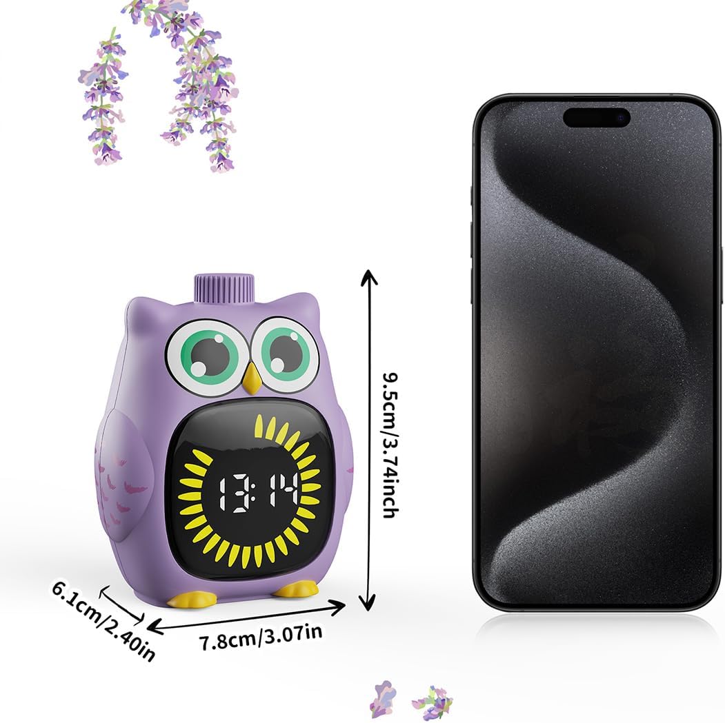 Visual Timer for Kids 99 Minute Kid Timer Visual Countdown Focus Smoother Routines for ADHD Autism Toddler Classroom Home Silent Management Tools Purple