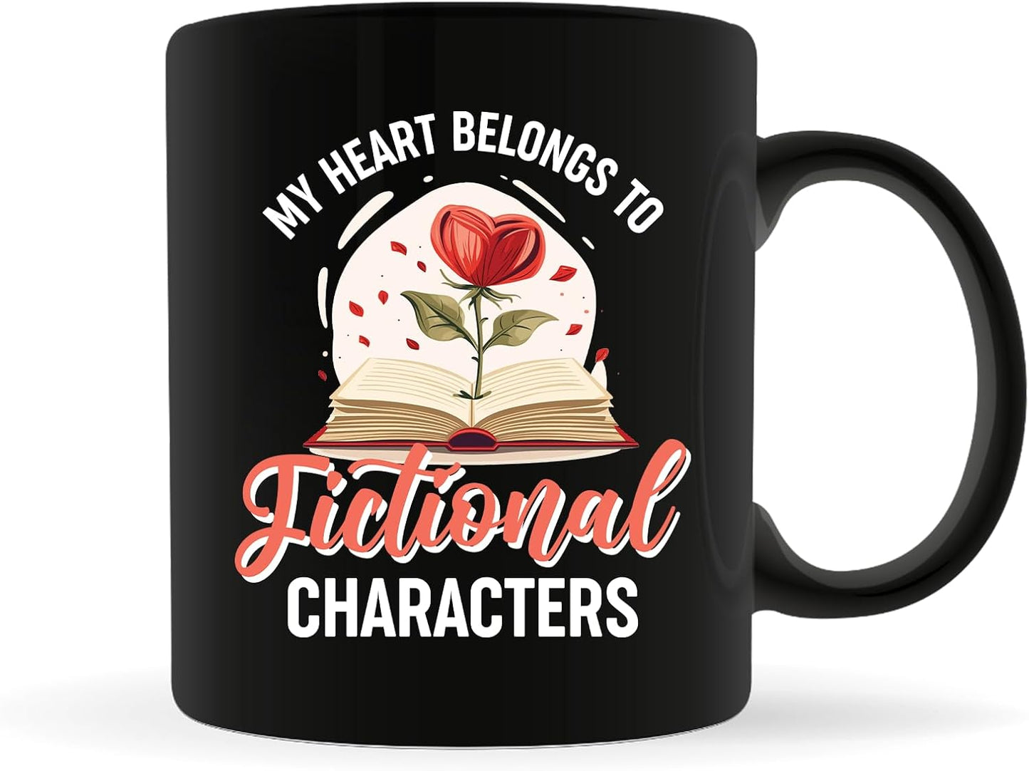 Book Lovers Coffee Mug 11oz Black -Fictional characters - Book Reader Bookworm Addict Bookish Librarian Nerd Gifts Decor for Men Women