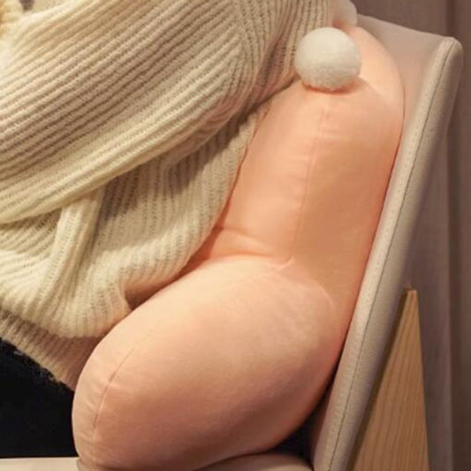 Tingting's Dream Office Chair Lumbar Pillow Waist Cushion Soft Plush Sofa Bed Rest Reading Pillow Chair Back Lumbar Support Cushion (Pink Crown)