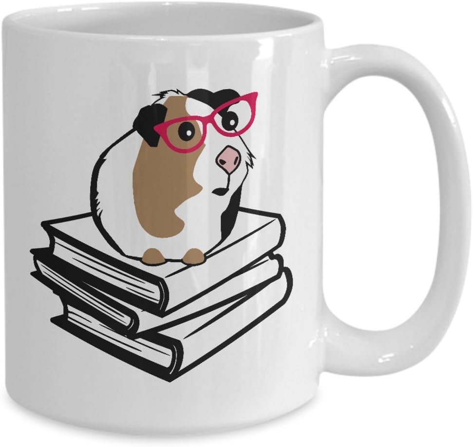 Guinea Pig Mug Book Nerd Love Reading Adorable Gift for Teacher Librarian or Reader who Own a Cute Cavia Funny Coffee Cup