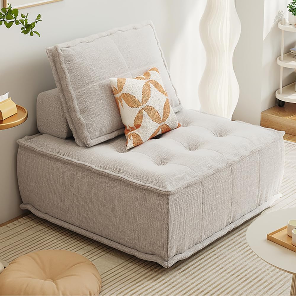 Floor Sofa Chair Japanese Floor Lazy Sofa Backrest Chair Floor Balcony Sofa Lounge Chair for Home Living Room Furniture Floor Chair Reading Watching Lounge Chairs Sl B-84X8