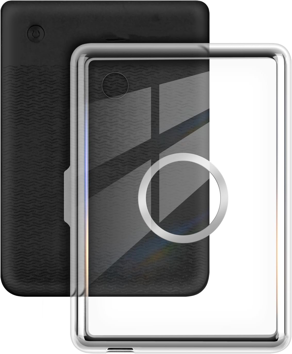 Rotating Protective Case for KOBO Clara 2E (6", 2022), 360° Rotation, Detachable Magnetic Cover, Adjustable Stand, Clear Back
