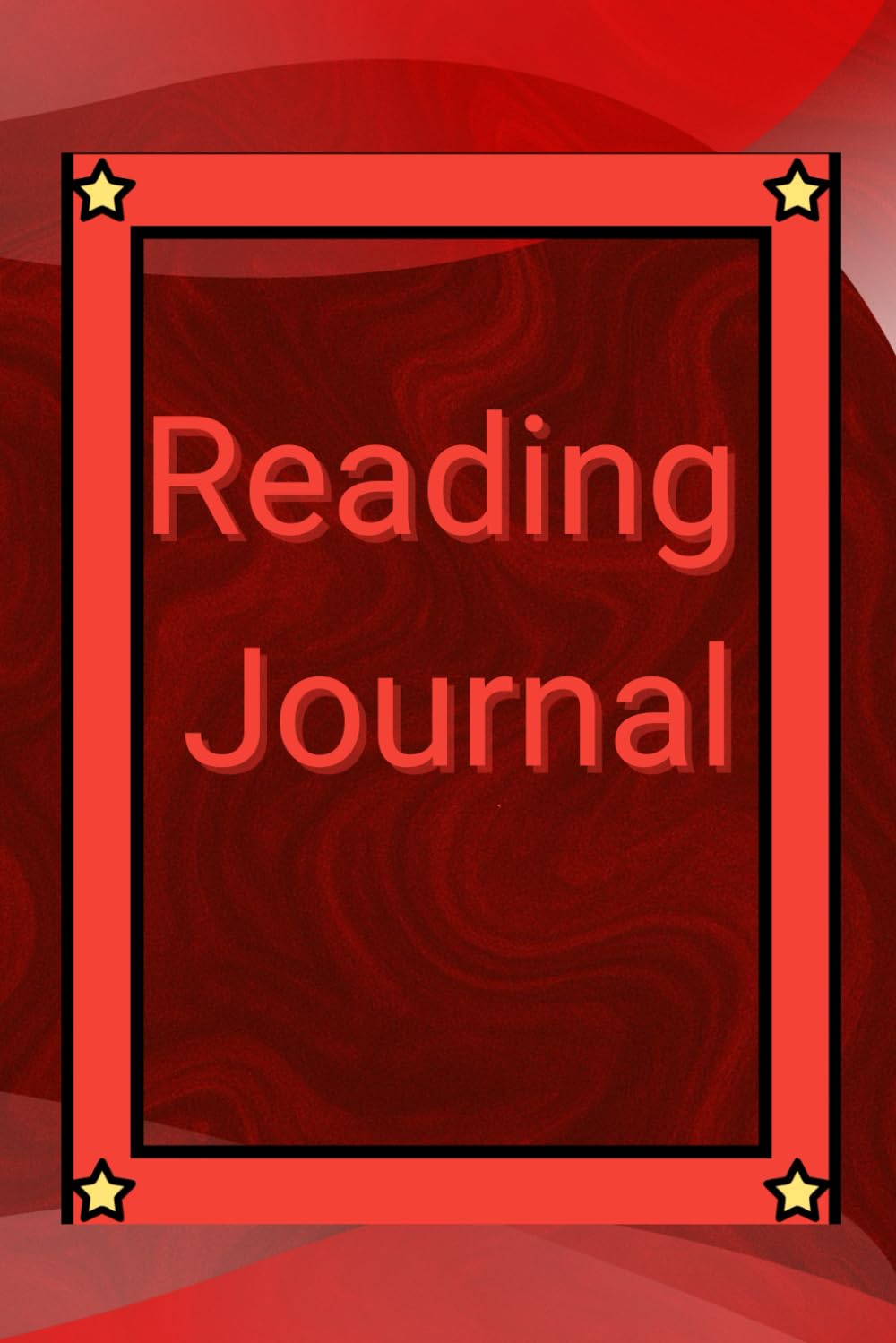 Reading Journal | Premium Red Marbled Liquid-Effect Cover | 6x9 Book Log & Review Notebook | 100 Reading Tracker Pages for Book Lovers