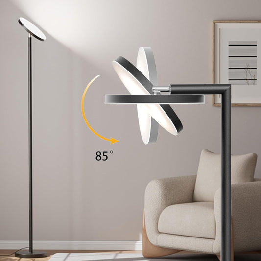 Upgraded Floor Lamps for Living Room, 32W 3000LM Super Bright LED Torchiere Floor Lamp with Remote & Touch Control, 69" Dimmable Tall Standing Lamp with 350°Rotating Head for Reading Office Bedroom