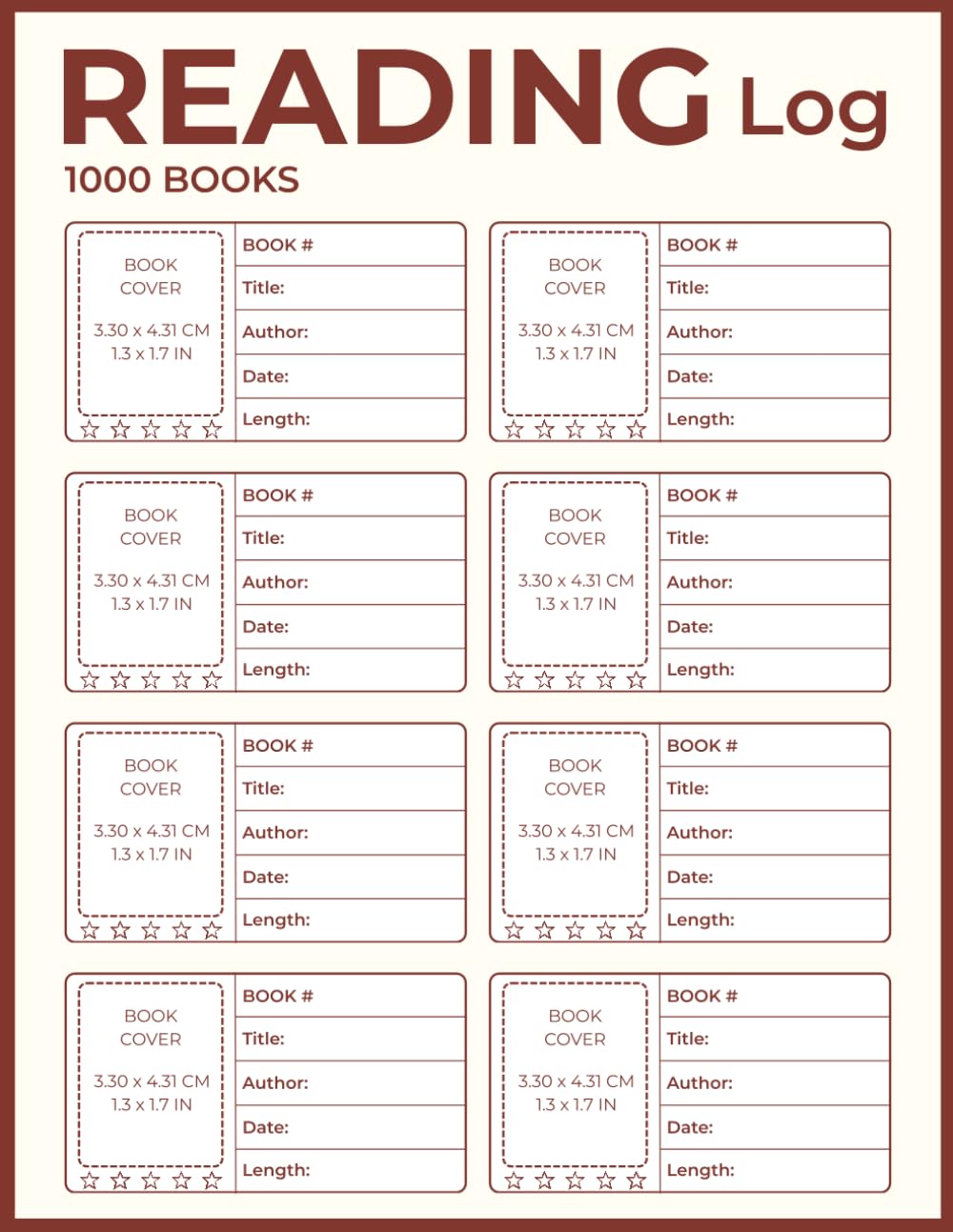 Reading Log: Large Simple Reading Journal Notebook to Track and Review Books | Gifts For Books Lovers
