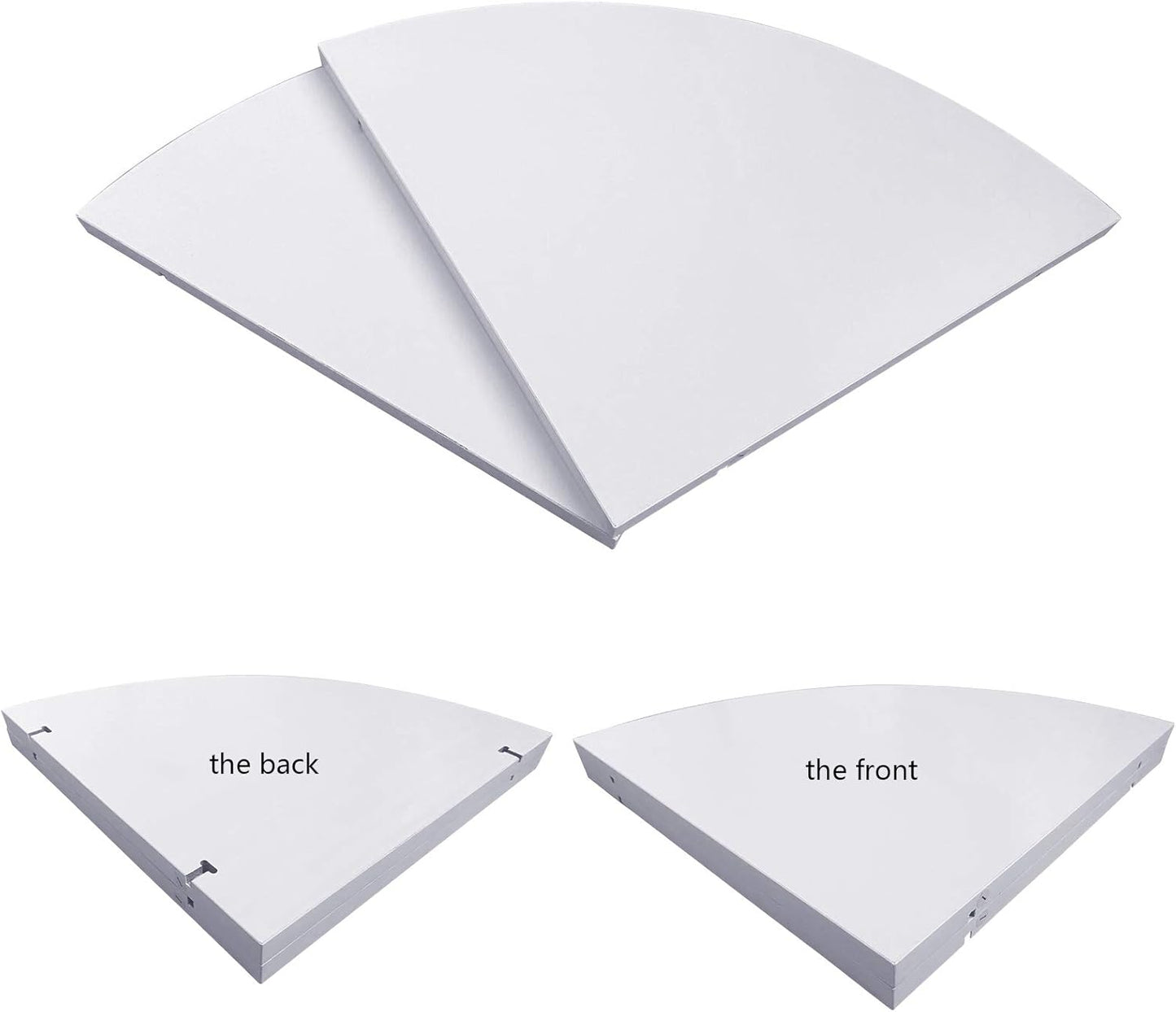 11 Inch Set of 2 Corner Wall Mounted Floating Shelf White,for Kitchen Room ,Living Room,Bathroom and Any Wall Corner Decor Display.