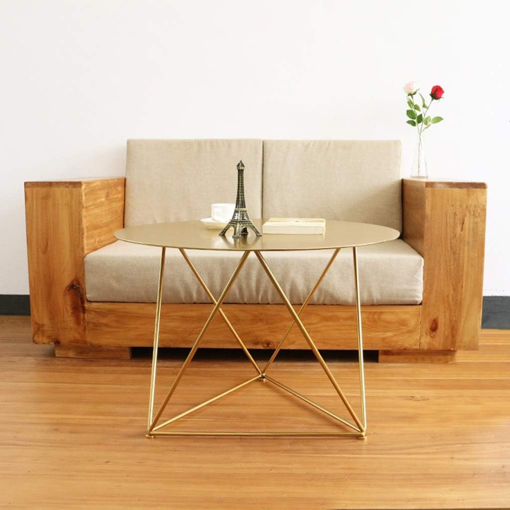 Side Table 19inch Metal Side/End Table Round Balcony Leisure Coffee Table Bedside Table for Indoor/Outdoor/Reading/Drinking Tea Corner Table