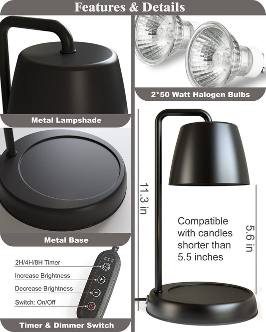 Candle Warmer Lamp Black