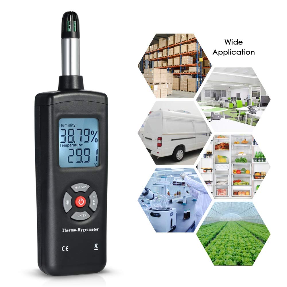 Temperature Instruments Digital Thermometer Hygrometer Humidity & Sensor Pyrometer Psychrometer