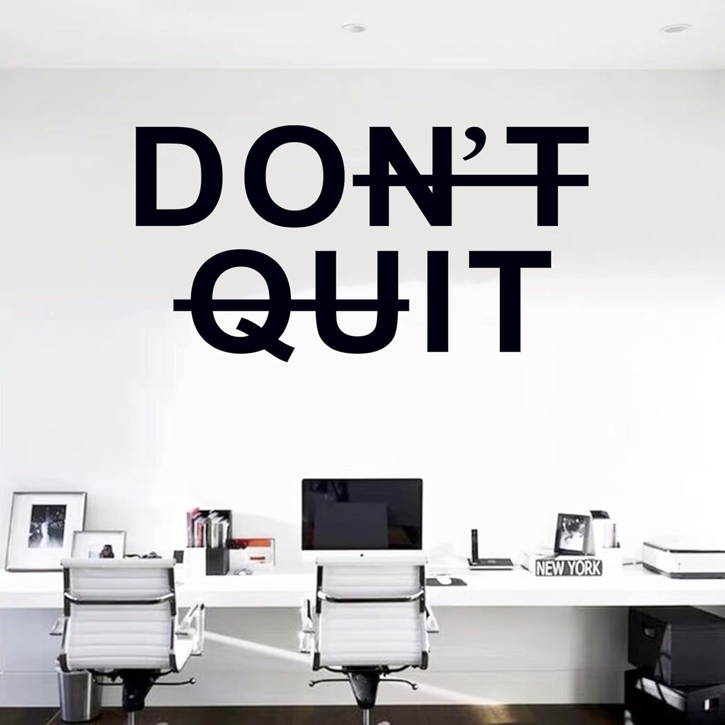 AnFigure Gym Motivational Wall Stickers, Office Inspirational Quotes Wall Decals, Garage Classroom School Bedroom Home Vinyl Art Don't Quit Do It Wall Decor 21"X11"
