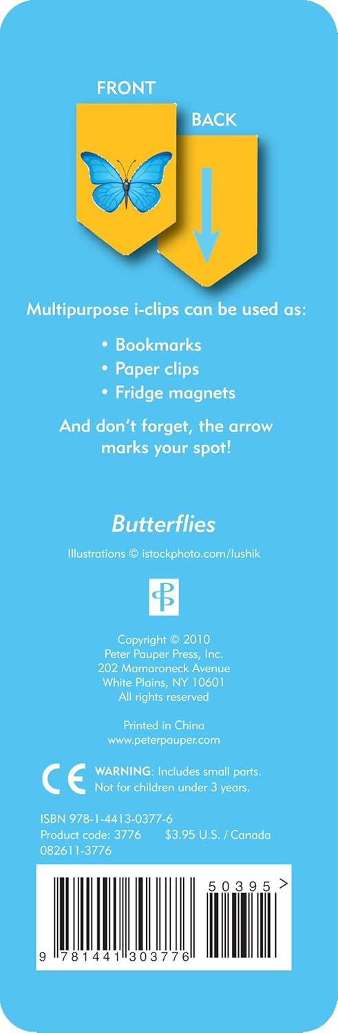 Butterflies i-Clips Magnetic Bookmarks