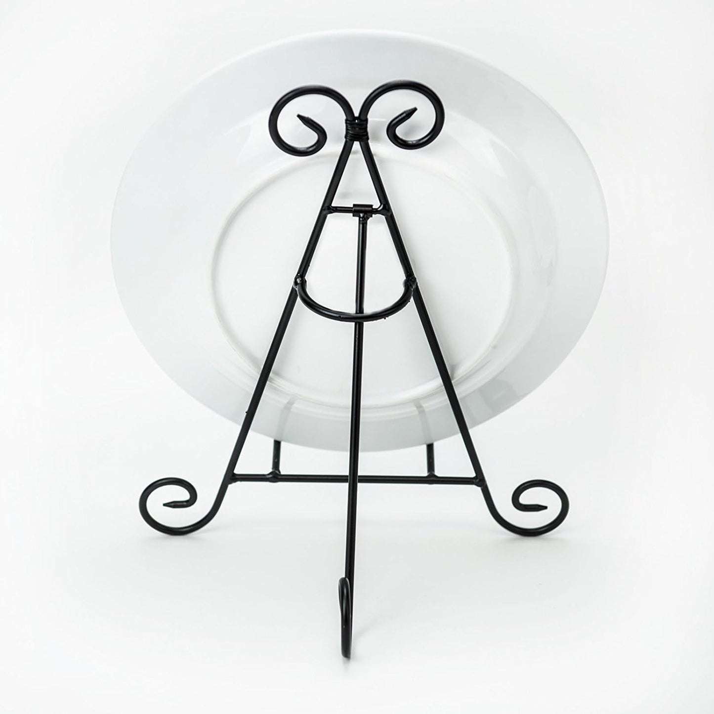 HUJI Sturdy Iron Display Stand Holder for Home Kitchen Decoration Platters, Pictures, Frames and Books. (1, 9")