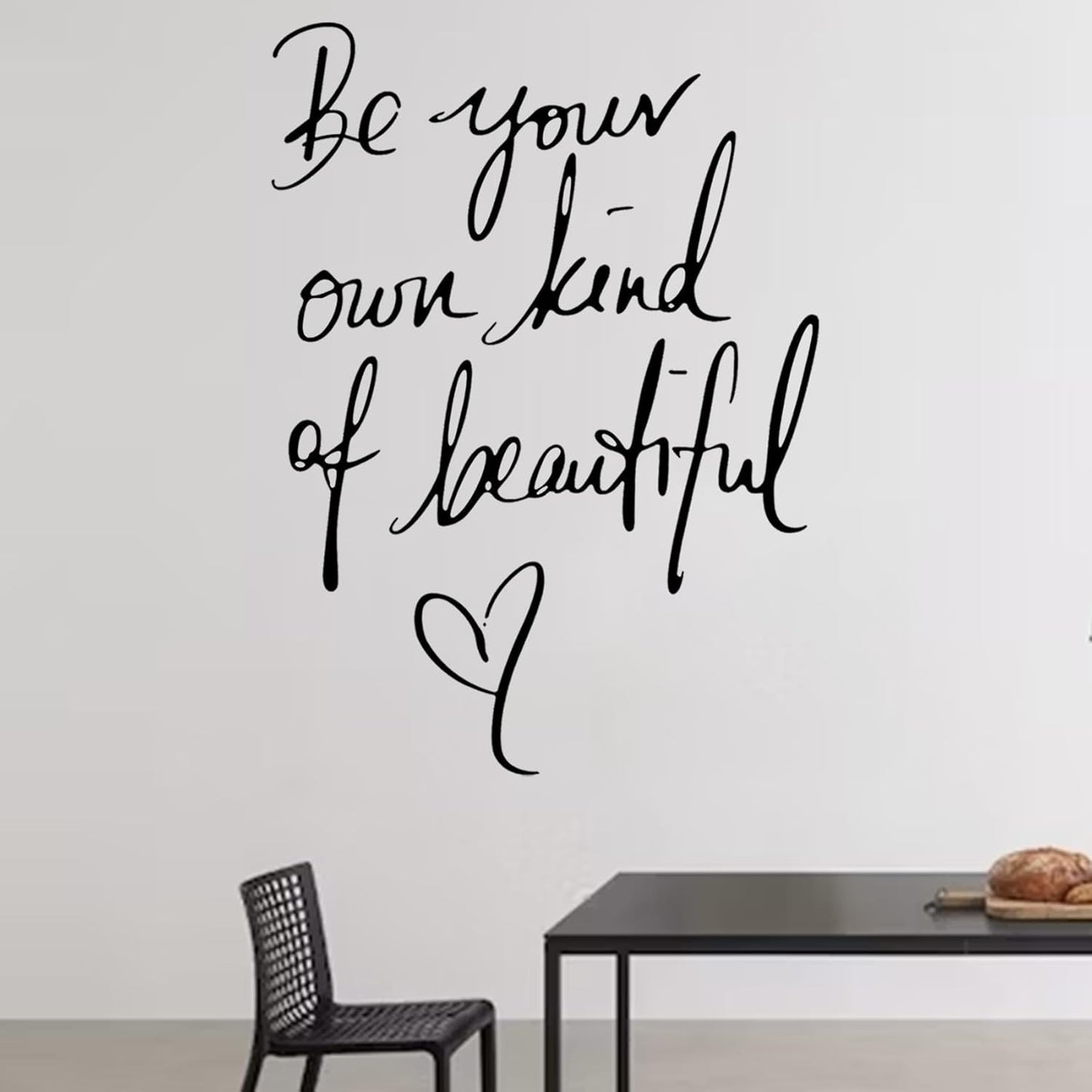 Wall Stickers Inspirational Quote Be Your Own Kind of Beautiful Motivational Saying Art Lettering Vinyl Decal Home Decor Wallpaper for Girls Bedroom Living Room Office Home Background Decoration
