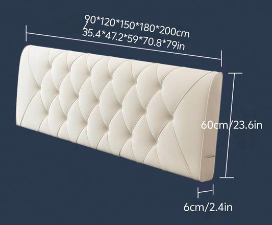 Large Day Bed Pillow Wall Pillow Bedside Cushion Bed Rest Reading Pillows Bolster Lumbar Support Backrest with Removable Headboard Cover(Size:90cm/35.4in,Color:Purple1)